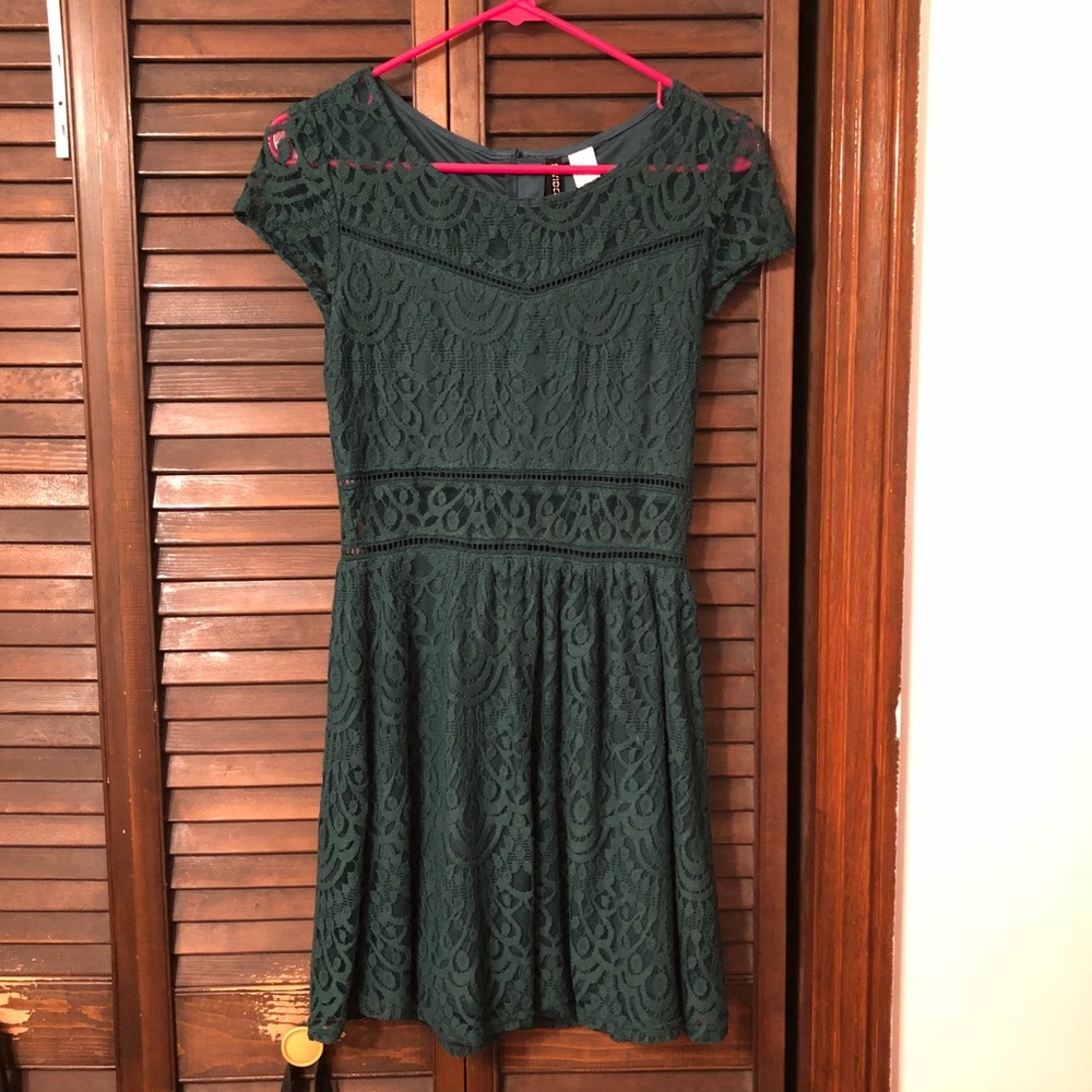 H&M emerald green dress